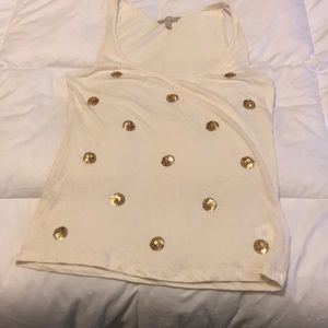 Banana republic gold sequin tank